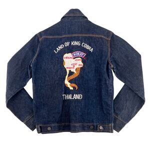70s Vietnam Era Thailand Military Tour Jacket Vintage Selvedge Denim Hara Jeans